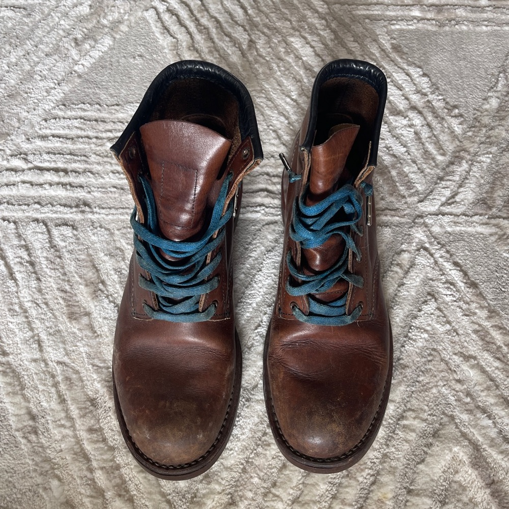 Red Wing Beckman boots with cork sole